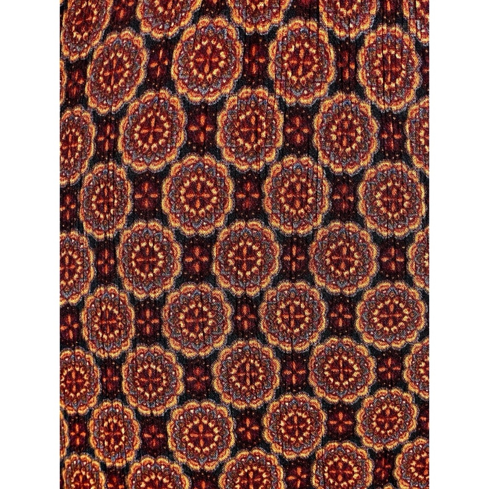 BLUE RAIN • Multicolored Bohemian Geometric Mandala Print V-neck Jumpsuit, S - Picture 13 of 16